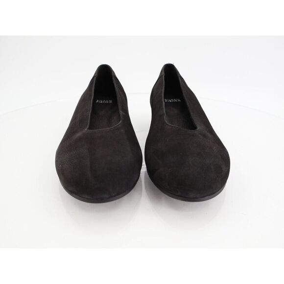 Eileen Fisher Womens Una Hidden Wedge Ballet Flats Size 8 Black Suede Round Toe - Picture 4 of 13